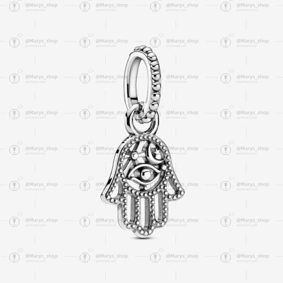 Pandora Protective Hamsa Hand Dangle Charm - Picture 1 of 2